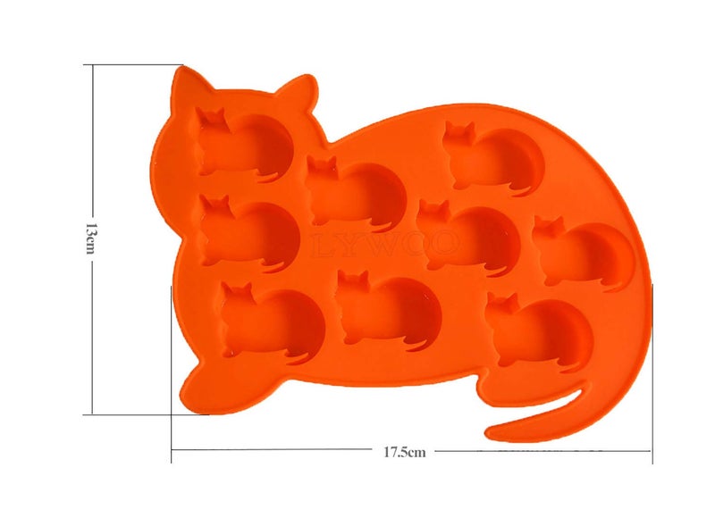 LYWOO Cat Silicone Ice Cube Tray and Treat Mold, Gifts for cat Lovers, Birthday Presents Mother's Day Father's Day Christmas Gifts for Men Women Cat lovers,2 Pack - Image 4